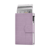 Card Holder Plus Croco Soft Pink