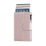 Kartenetui Plus Croco Rosa