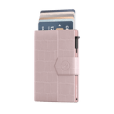 Kartenetui Plus Croco Rosa
