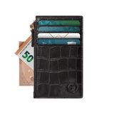 Mini Wallet Lite Croco Schwarz