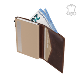 Pasjeshouder Slim Vintage Bruin