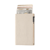 Card Holder Slim Ripple Ecru