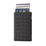 Kartenetui Slim Woven Schwarz